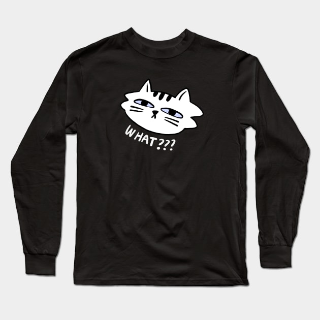 Cat say what? Long Sleeve T-Shirt by Iniistudio